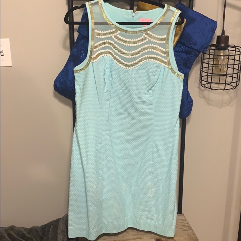 Lilly Pulitzer blue cocktail dress